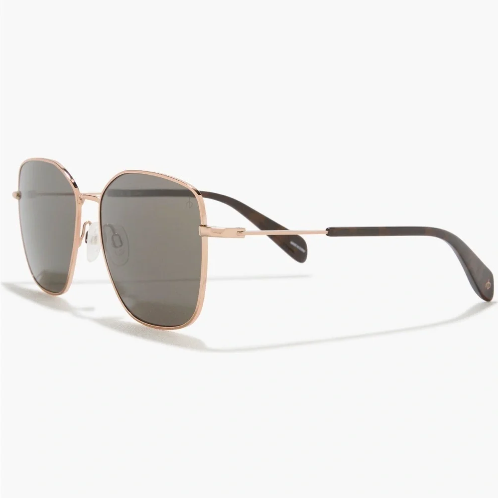rag & bone 57mm Square Sunglasses in Rose Gold NWT